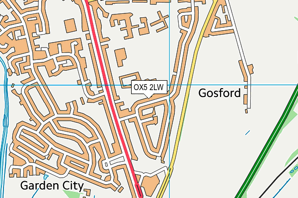 OX5 2LW map - OS VectorMap District (Ordnance Survey)