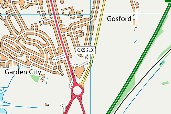 OX5 2LX map - OS VectorMap District (Ordnance Survey)