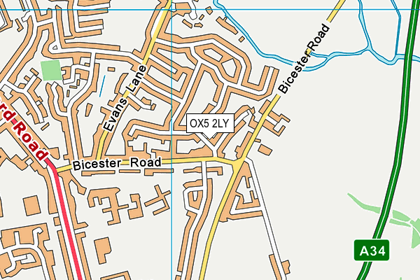 OX5 2LY map - OS VectorMap District (Ordnance Survey)