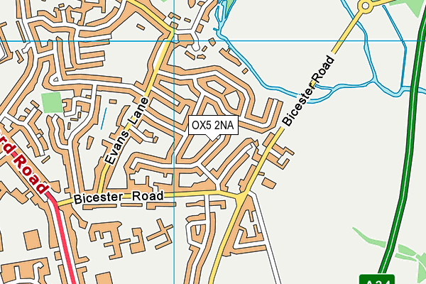 OX5 2NA map - OS VectorMap District (Ordnance Survey)
