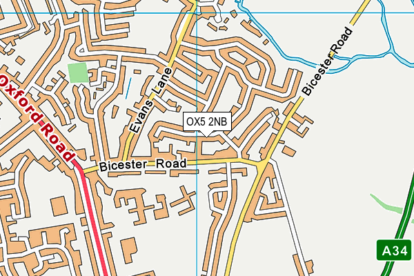 OX5 2NB map - OS VectorMap District (Ordnance Survey)