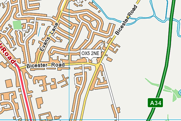 OX5 2NE map - OS VectorMap District (Ordnance Survey)