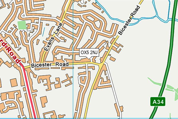 OX5 2NJ map - OS VectorMap District (Ordnance Survey)