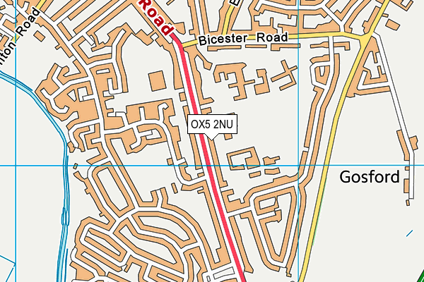 Kidlington & Gosford Leisure Centre map (OX5 2NU) - OS VectorMap District (Ordnance Survey)