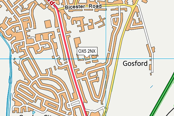 OX5 2NX map - OS VectorMap District (Ordnance Survey)