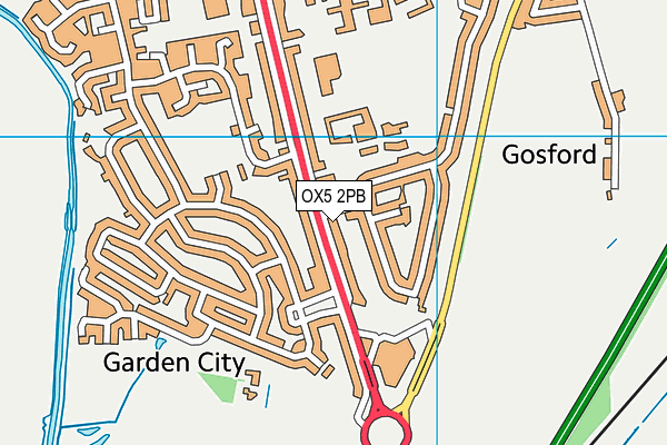 OX5 2PB map - OS VectorMap District (Ordnance Survey)