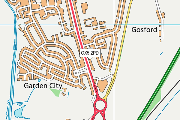OX5 2PD map - OS VectorMap District (Ordnance Survey)