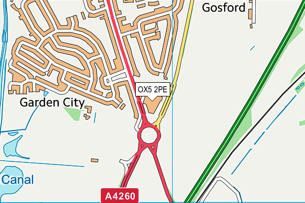 OX5 2PE map - OS VectorMap District (Ordnance Survey)