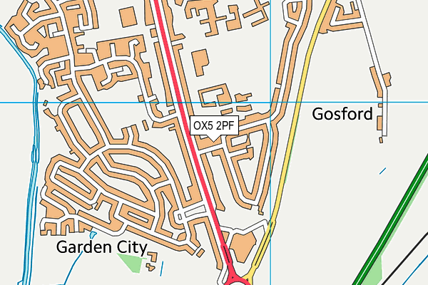 OX5 2PF map - OS VectorMap District (Ordnance Survey)