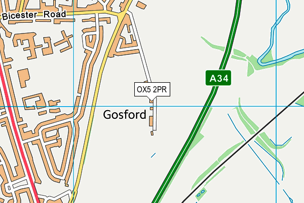 OX5 2PR map - OS VectorMap District (Ordnance Survey)