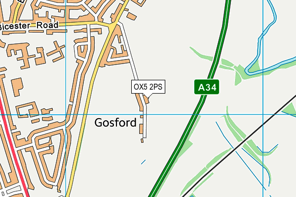 OX5 2PS map - OS VectorMap District (Ordnance Survey)