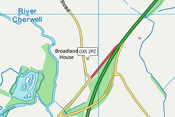 OX5 2PZ map - OS VectorMap District (Ordnance Survey)