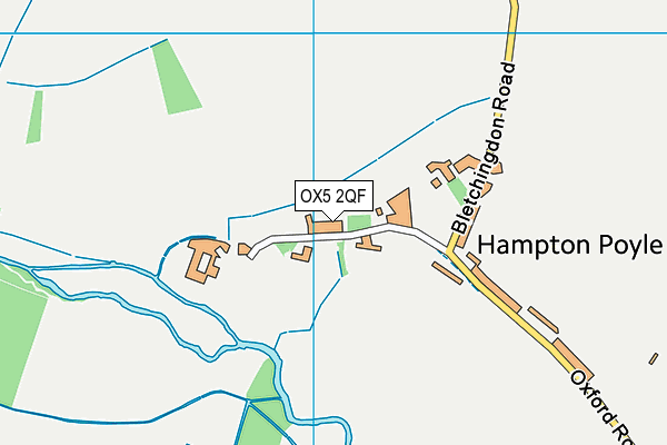 OX5 2QF map - OS VectorMap District (Ordnance Survey)
