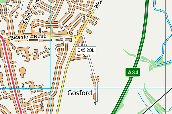 OX5 2QL map - OS VectorMap District (Ordnance Survey)