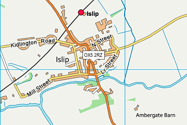 OX5 2RZ map - OS VectorMap District (Ordnance Survey)