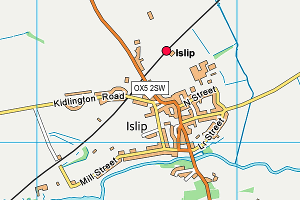 OX5 2SW map - OS VectorMap District (Ordnance Survey)