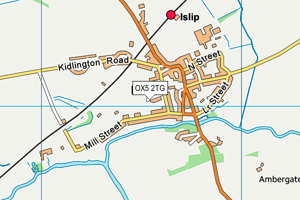 OX5 2TG map - OS VectorMap District (Ordnance Survey)