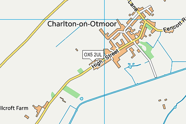 Charlton On Otmoor Playing Fields map (OX5 2UL) - OS VectorMap District (Ordnance Survey)