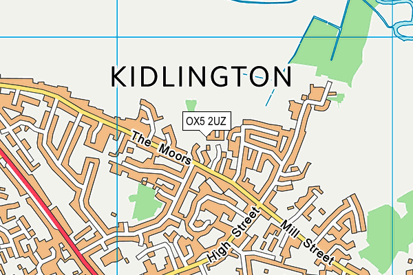 OX5 2UZ map - OS VectorMap District (Ordnance Survey)