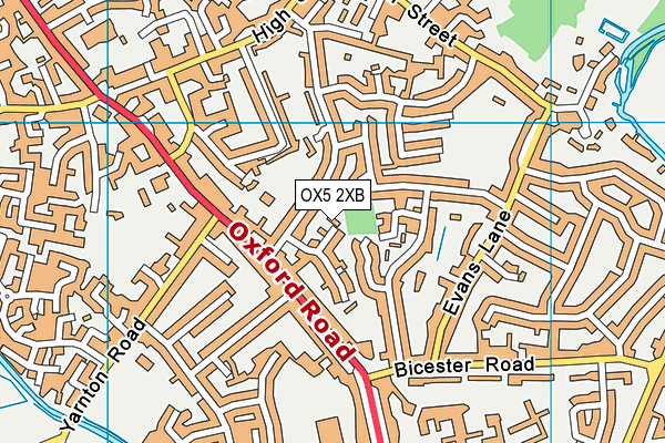 OX5 2XB map - OS VectorMap District (Ordnance Survey)