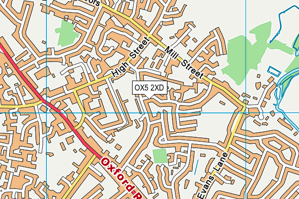 OX5 2XD map - OS VectorMap District (Ordnance Survey)