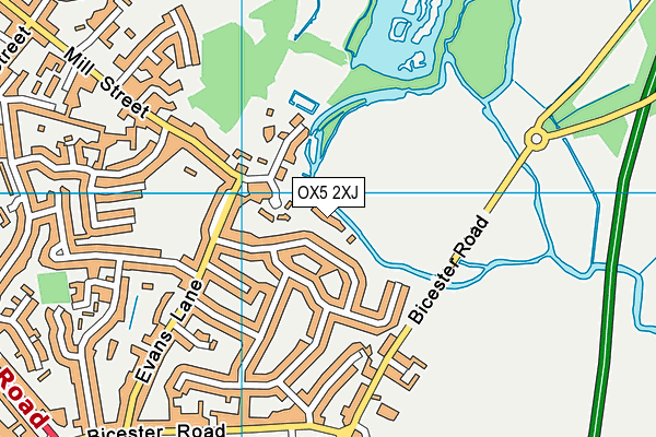 OX5 2XJ map - OS VectorMap District (Ordnance Survey)