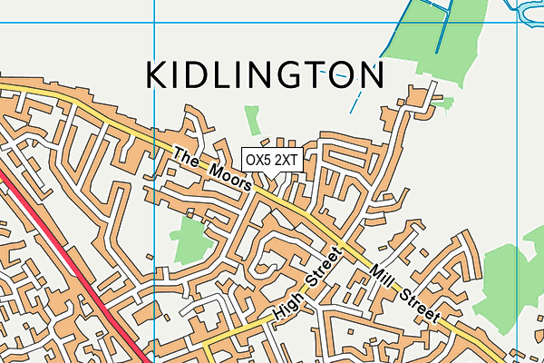 OX5 2XT map - OS VectorMap District (Ordnance Survey)