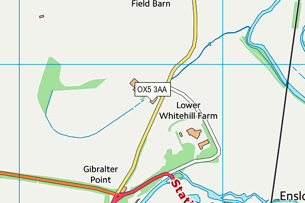 OX5 3AA map - OS VectorMap District (Ordnance Survey)