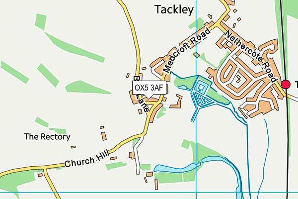 OX5 3AF map - OS VectorMap District (Ordnance Survey)
