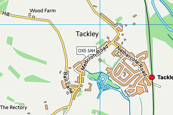 Tackley Village Hall map (OX5 3AH) - OS VectorMap District (Ordnance Survey)