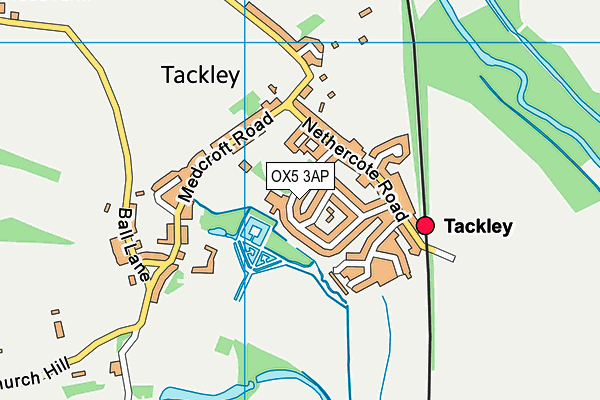 Tackley Church of England Primary School map (OX5 3AP) - OS VectorMap District (Ordnance Survey)