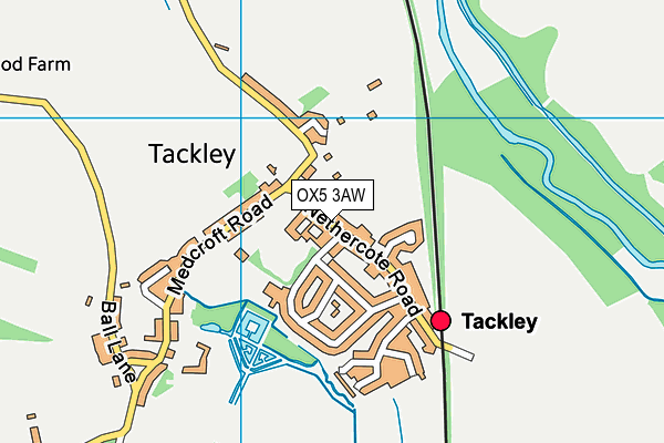 OX5 3AW map - OS VectorMap District (Ordnance Survey)