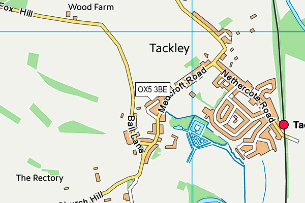 OX5 3BE map - OS VectorMap District (Ordnance Survey)