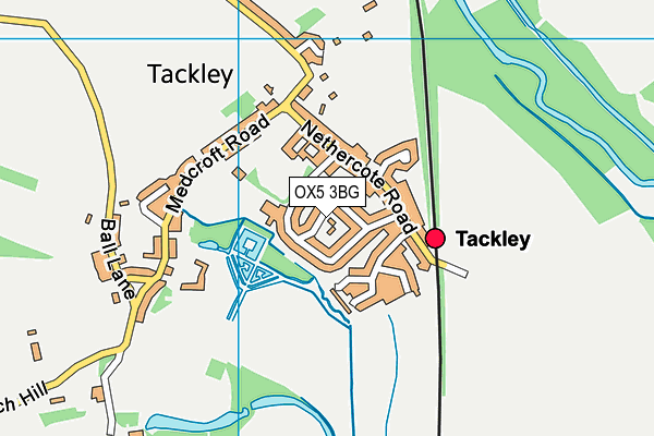 OX5 3BG map - OS VectorMap District (Ordnance Survey)