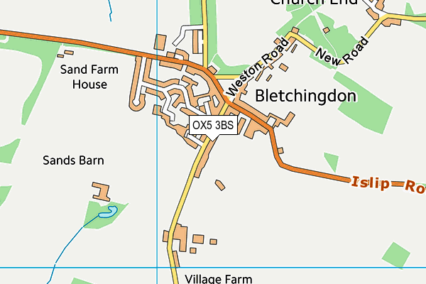 OX5 3BS map - OS VectorMap District (Ordnance Survey)