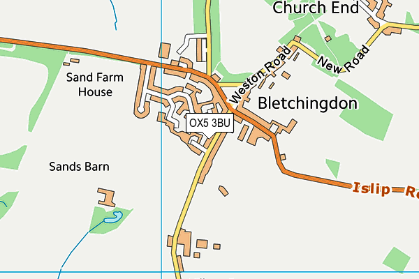 OX5 3BU map - OS VectorMap District (Ordnance Survey)