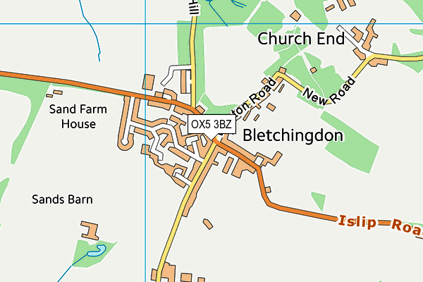 OX5 3BZ map - OS VectorMap District (Ordnance Survey)