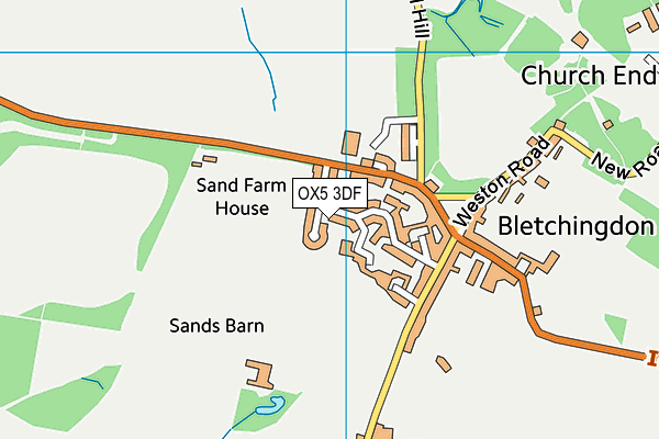 OX5 3DF map - OS VectorMap District (Ordnance Survey)