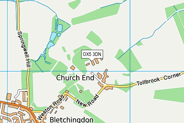 OX5 3DN map - OS VectorMap District (Ordnance Survey)