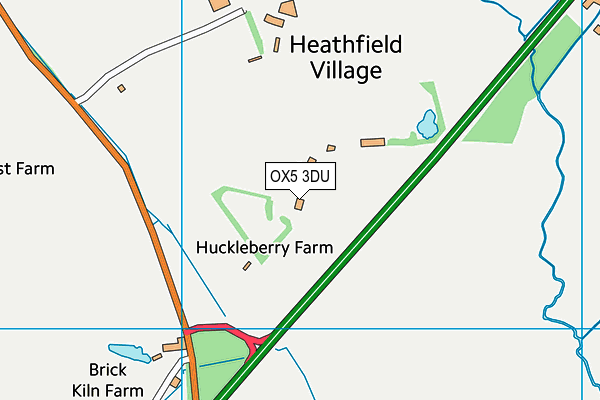 OX5 3DU map - OS VectorMap District (Ordnance Survey)