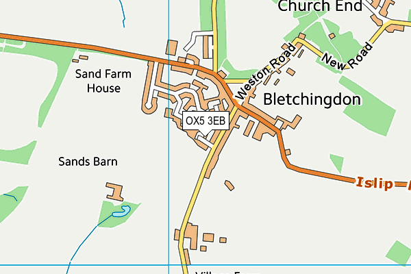 OX5 3EB map - OS VectorMap District (Ordnance Survey)