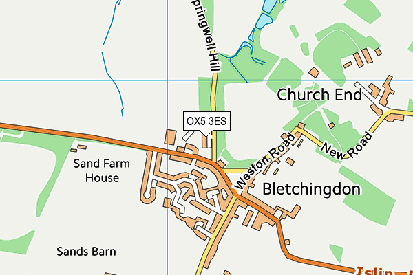 OX5 3ES map - OS VectorMap District (Ordnance Survey)