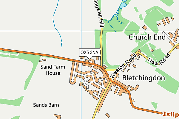 OX5 3NA map - OS VectorMap District (Ordnance Survey)