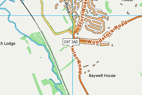 OX7 3AD map - OS VectorMap District (Ordnance Survey)