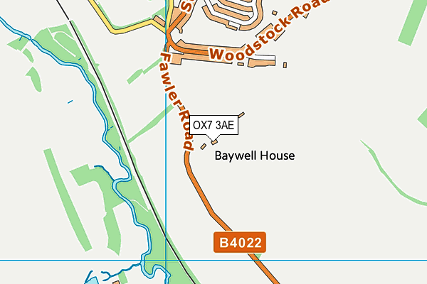 OX7 3AE map - OS VectorMap District (Ordnance Survey)