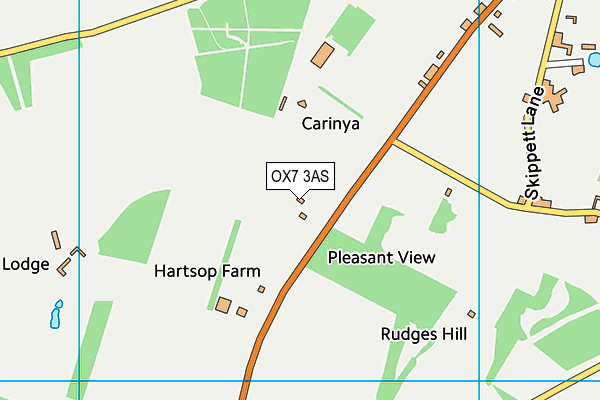 OX7 3AS map - OS VectorMap District (Ordnance Survey)