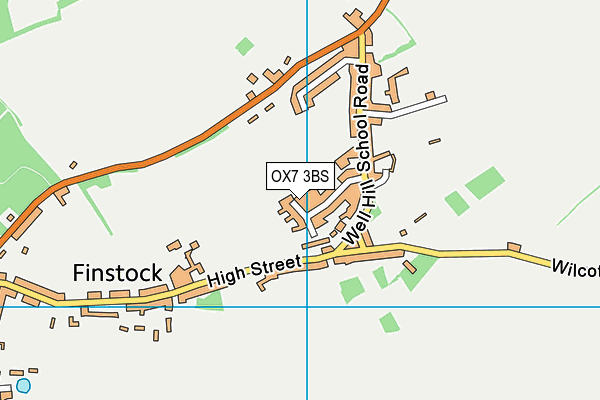 OX7 3BS map - OS VectorMap District (Ordnance Survey)