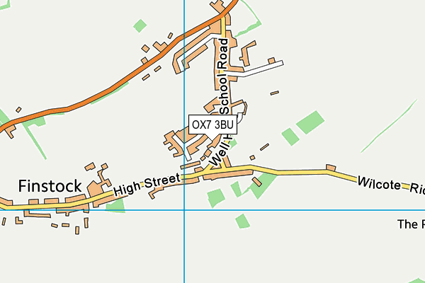 OX7 3BU map - OS VectorMap District (Ordnance Survey)