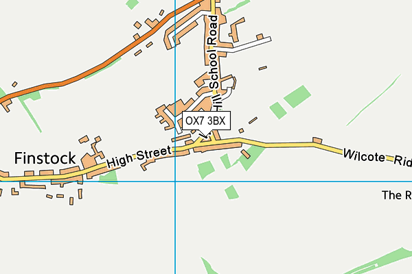 OX7 3BX map - OS VectorMap District (Ordnance Survey)