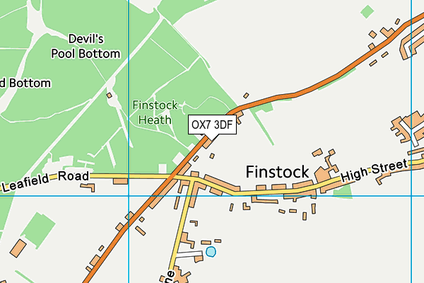 OX7 3DF map - OS VectorMap District (Ordnance Survey)